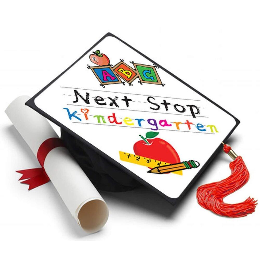 8647 Elementary Graduation Cap - Next Stop Kindergarten Tassel Topper